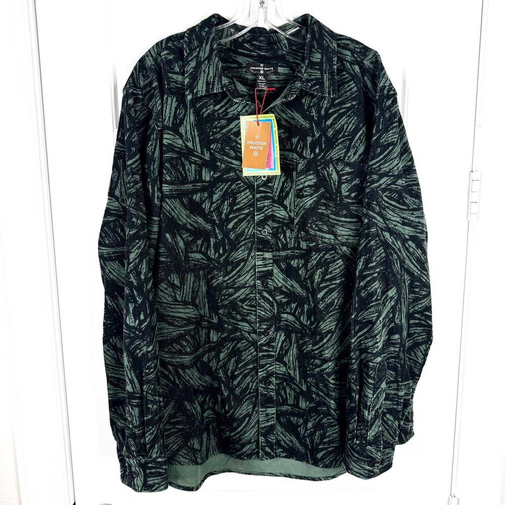 HOUSTON WHITE x TARGET Corduroy Shirt NEW Size XL Green Black Rare NEW With Tag